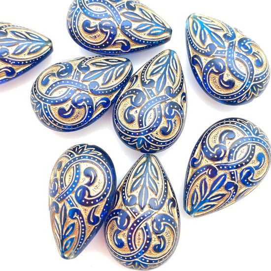 Inlay Pear 27mm Cobalt