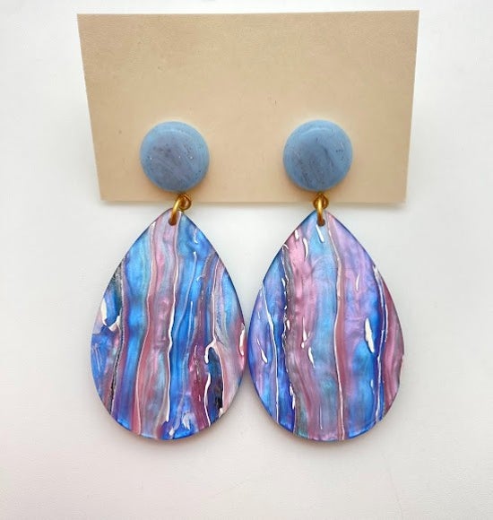 Laser cut Tear drop 46mm Abalone
