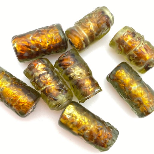 Baroque Tube 22x12mm Green Aventurine - YAYIN