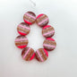 Layered Disk 12mm Multi Pink/Brown - IT-FY-0161-B