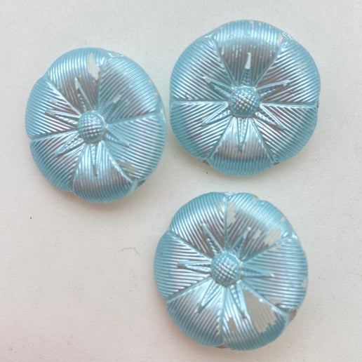 Button 22mm Aqua Pearl - BUTTON-0457-D