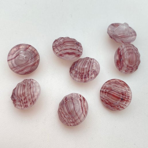 Button 12mm Amethyst Marble - BUTTON-0083-B
