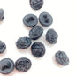 Button Rose 10mm Jet Matte - BUTTON-0097-C