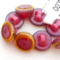 Button 10mm Pink/gold - BUTTON-0444-B