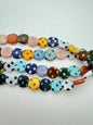 Lampwork Glass Disk 14mm - Dotty Mix