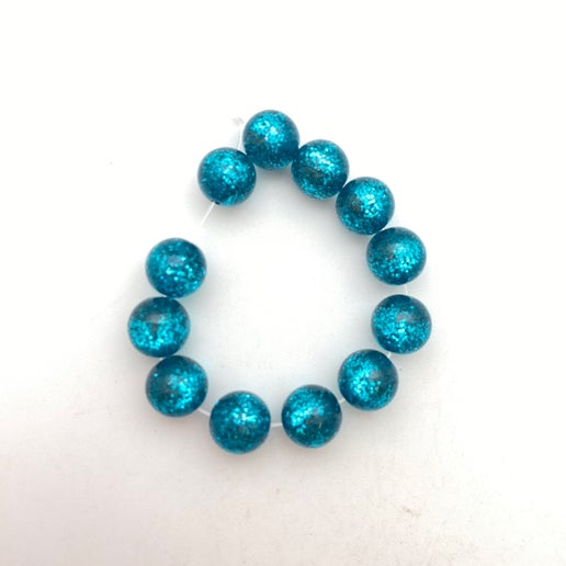 Glitter Round 10mm Laguna