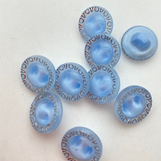Button 14mm Lt Blue/silver - BUTTON-0473-D