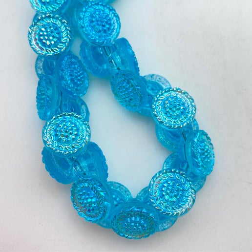 Button 10mm Aqua AB - BUTTON-0451-D