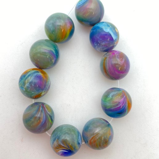 Round 12mm Aurora Marble