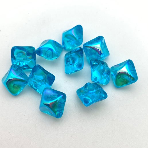 Button 12mm Aqua AB - BUTTON-0396-D