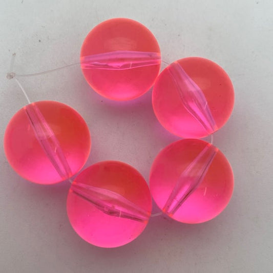 Round 20mm Pink Neon