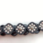 Button 12mm Jet w/stones - BUTTON-0333-C