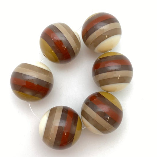 Layered Round 20mm Multi Mocha