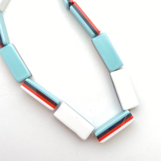 Layered Rectangle 25x10mm Multi 90’s