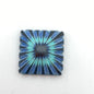 Carved Two Hole Bead 30mm Blues