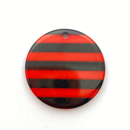 Circle Drop Striped 30mm Black/red
