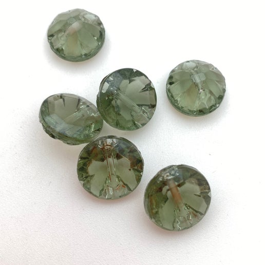 Button Faceted 14mm Black Diamond - BUTTON-0172-C