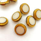 Button 16mm Ivory/gold - BUTTON-0393-E