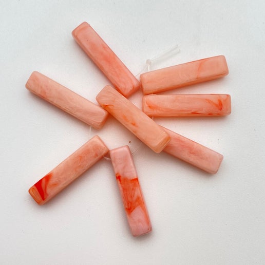 Bar Drop 28mm Coral Marble