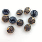 Button 10mm Jet/gold - BUTTON-0038-C