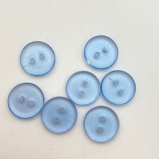 Button 14mm Lt Sapphire - BUTTON-0035-D