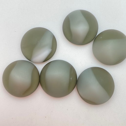 Cab Vintage Glass Gray Matte 18mm - CAB-0302-C