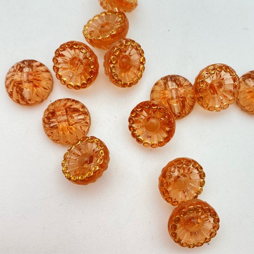 Button 14mm Peach/gold - BUTTON-0139-A