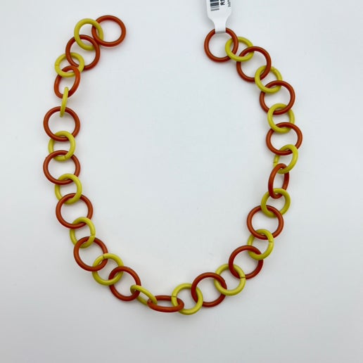 Resin Chain Link Kiwi & Rust 14"x18mm