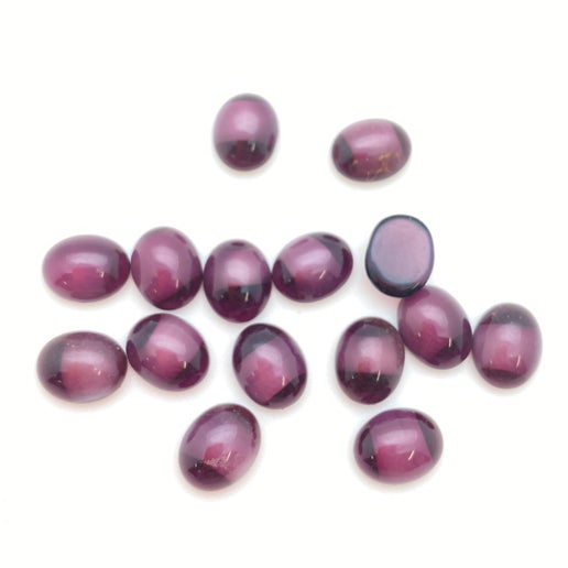 Cab Vintage Glass 10x8mm Amethyst - CAB-0026-B