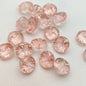 Button 12mm Light Pink Facetted - BUTTON-0393-B