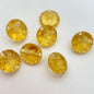 Button Faceted 14mm Citrine - BUTTIN-0175-E