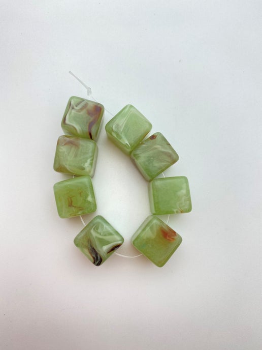 Cube 15mm Olive Marble