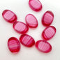 Cab Vintage Glass 18x14mm Fuchsia - CAB-0102-B