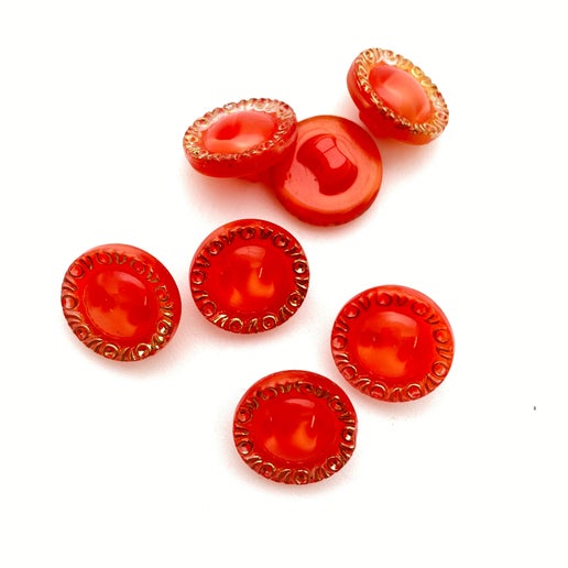 Button 12mm Hyacinth/gold - BUTTON-0129-A