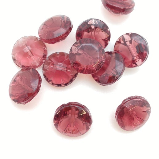 Button Faceted 14mm Amethyst - BUTTON-0027-B