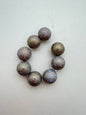 Inlay Round 14mm Lavender and gold
