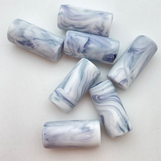 Barrel 30x15mm Granite Swirl Matte - FY-0890-C