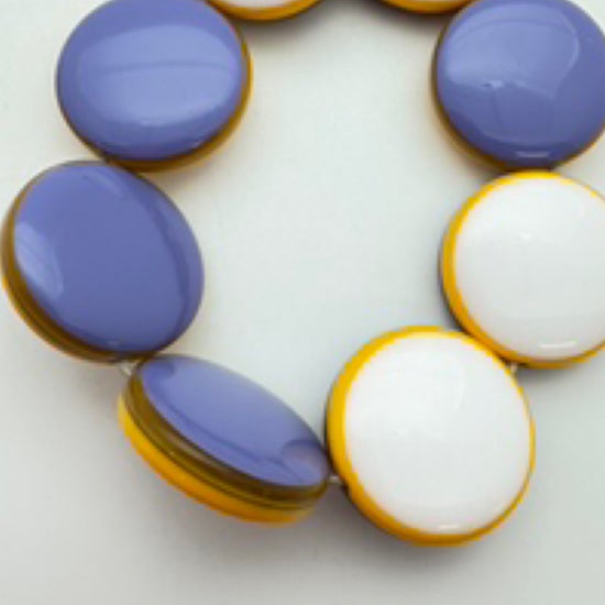 Layered Dome 25mm Lavender, white, yellow