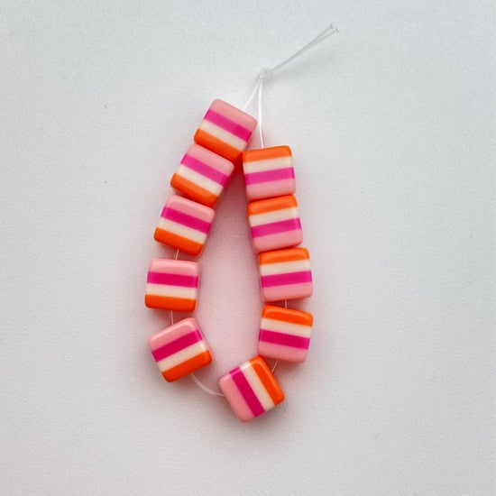 Layered Cube 6.5mm Multi Sherbet - IT-FY-0017-B