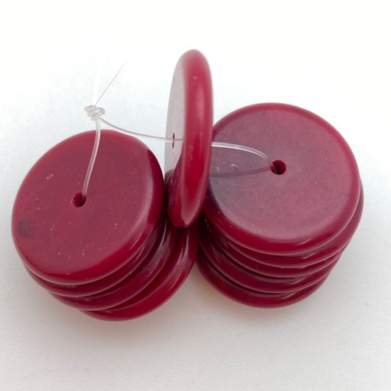 Rondelle 18mm Wine Marble - FY-0252-A
