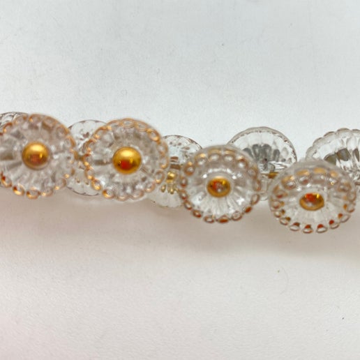 Button 10mm clear/gold - BUTTON-0361-C