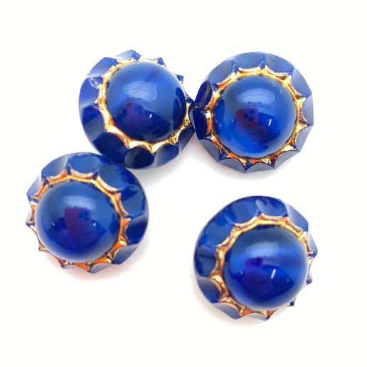 Button 18mm Navy/gold - BUTTON-0473-D
