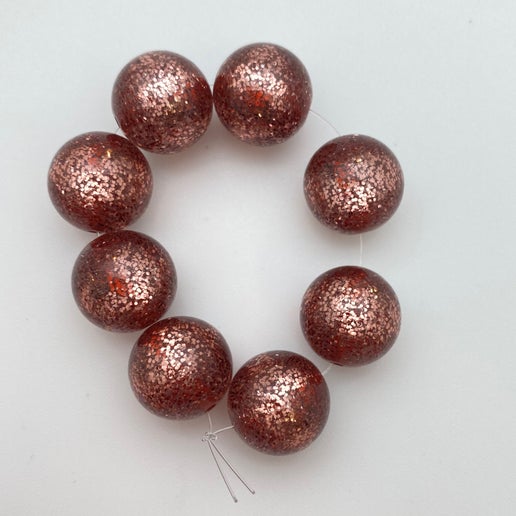 Glitter Round 16mm Mauve - IT-GR-0021-B