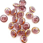Button 10mm Amethyst/gold - BUTTON-0430-B