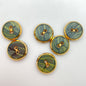 Button 18mm Green marble/gold - BUTTON-0050-D