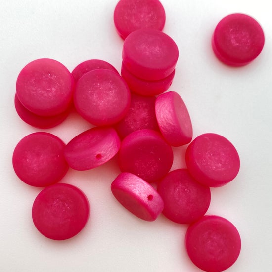 Disk moon glow mat 14mm Pink Rose - IT-FY-0120-B