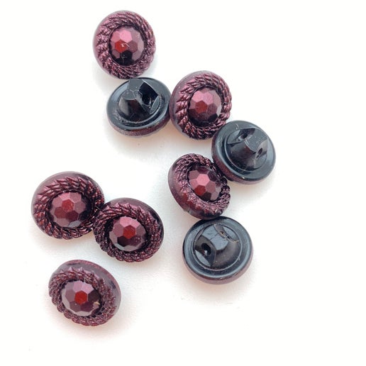 Button 10mm Purple Iris - BUTTON-0093-B
