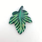 Layered and Carved Leaf 46mm Greens