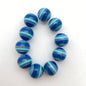 Layered Round 12mm Multi Blues