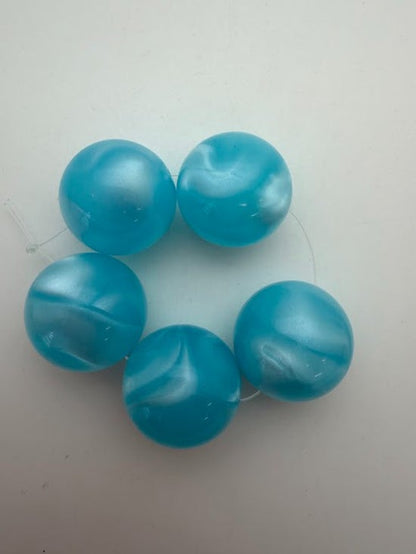 Round 25mm Aqua Pearl